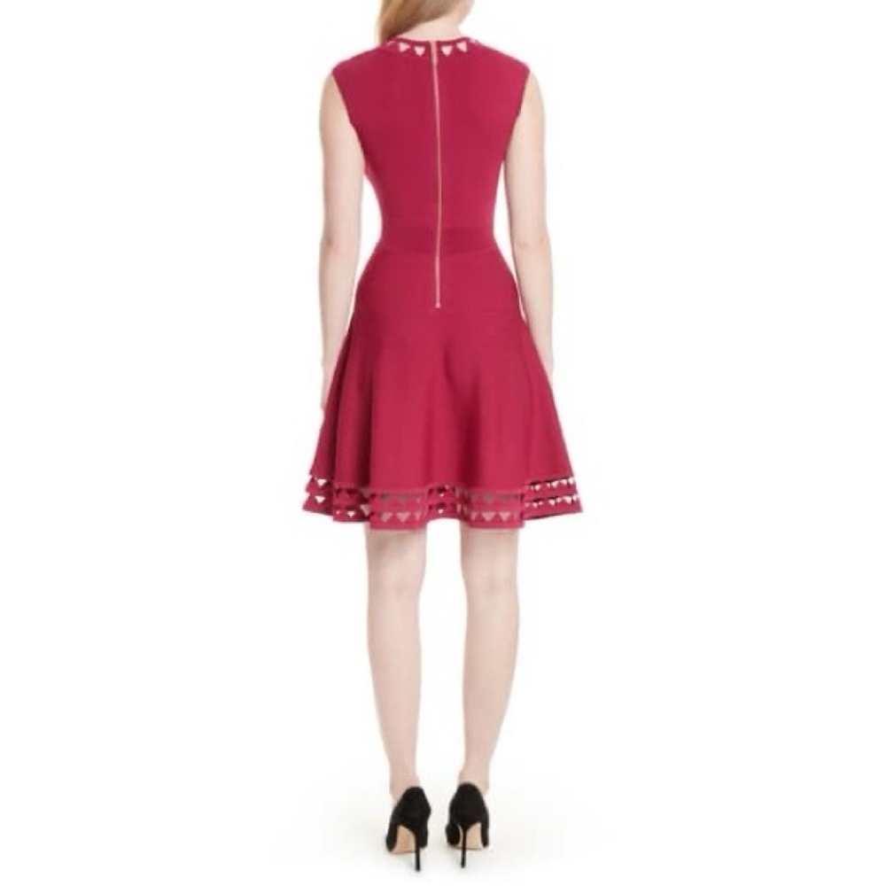 Ted Baker London Kathryn Cut Out Detail Elegant Sleeveless Pink Skater Dress - Picture 3 of 12